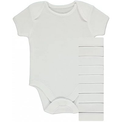 Kojenecké body bílé krátký rukáv sada – Zboží Mobilmania