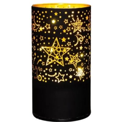 NIPEKO Dekor. válec LED 16cm černý rotující – Hledejceny.cz