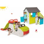 Smoby set domeček Pretty Blue a prolézačka Adventure Car 810703-3 – Zboží Dáma