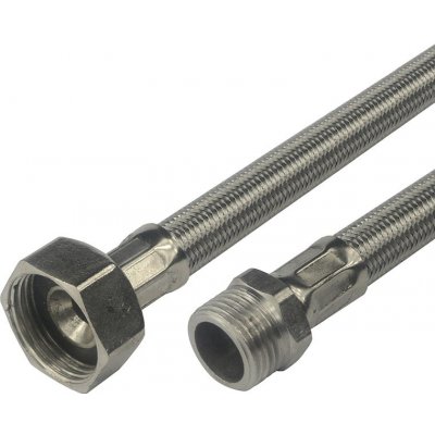 Klum Hadice připojovací nerez 10x14, MxF, 1/2"x3/4", 80 cm - CR466E – Hledejceny.cz