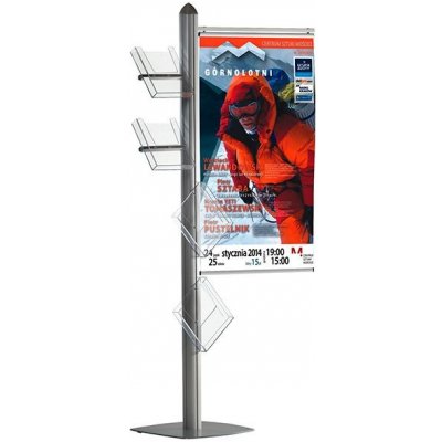 A-Z Reklama CZ Freestand stojan držák banneru 70 cm a 4 zásobníky A4 – Zboží Mobilmania