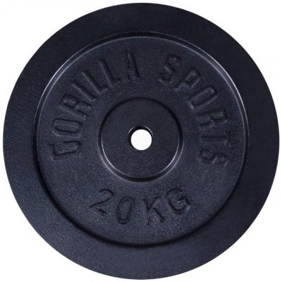 Gorilla Sports litinový 20 kg 345 mm – Hledejceny.cz