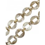 Designový řetízek s karabinkami 100 cm / béžový mramor – Zboží Dáma
