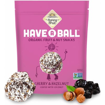 SUNNY FRUIT Bio ovocné koule z datlí a višní s lískovými ořechy obalené v kokosu 126 g – Hledejceny.cz