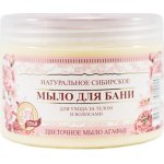 Babička Agafia přírodní sibiřské mýdlo do koupele s květovým nektarem pro péči o tělo a vlasy 500 ml – Sleviste.cz