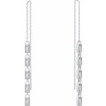 Brilio Silver Blyštivé řetízkové náušnice s čirými zirkony EA1009W – Sleviste.cz