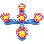 Teddies Házecí hra plast kříž s kruhy + košíčky s míčky – Zboží Mobilmania