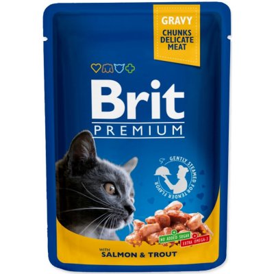 Brit cat Premium Salmon & Trouts 24 x 100 g – Zboží Mobilmania