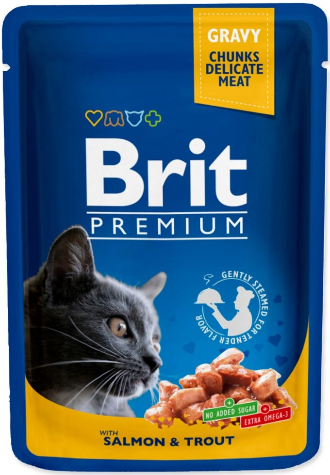 Brit cat Premium Salmon & Trouts 24 x 100 g