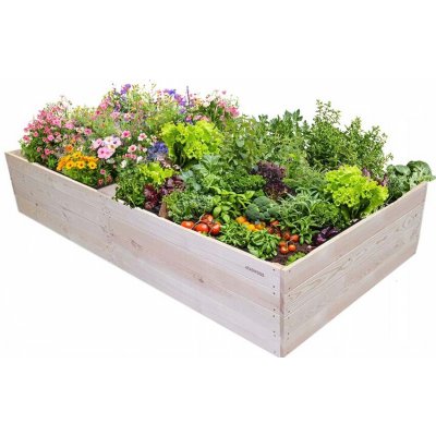Atmowood Dřevěný vyvýšený záhon 240 x 100 x 40 cm hnědý – Hledejceny.cz