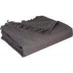 Atmosphera přehoz na postel grafitové třásně 230 x 250 cm – Zboží Dáma