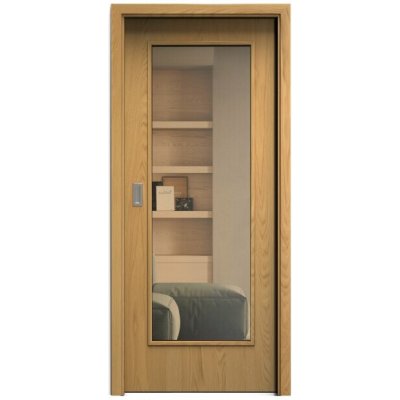 Sapeli Elegant Komfort M40 posuvné dub natur 60 x 210 cm Planibel bronz – Hledejceny.cz