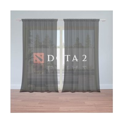 Sablio Záclony DOTA 2 Černá: 2ks 150x250cm – Hledejceny.cz