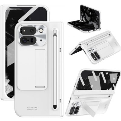 Hinge plastový kryt se stylusem a ochranou displeje na Google Pixel 10 Pro Fold bílý – Sleviste.cz