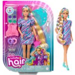 Barbie Totally Hair blondýnka v hvězdičkových šatech – Hledejceny.cz