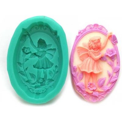 Silikonová forma na mýdlo děvčátko s květinami TO 059-1 – Zboží Mobilmania