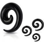 Šperky4U Roztahovák spirála černá EP01074-025 – Zboží Dáma
