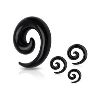 Šperky4U Roztahovák spirála černá EP01074-025 – Zboží Dáma