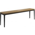 Gloster Hliníkový konzolový stolek Grid, obdélníkový 206x40x63 cm, rám hliník java, deska teak – Hledejceny.cz