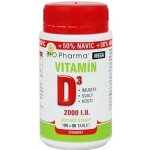 Bio-Pharma Vitamín D3 Mega 2000 I.U. 180+90 tablet – Hledejceny.cz