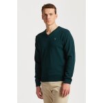 Gant Superfine Lambswool V-neck zelená – Hledejceny.cz