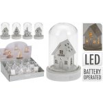 LED dekorace dřevo na zavěšení domek mix 5,5x9 cm – Hledejceny.cz