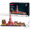 3D puzzle CubicFun 3D puzzle LED Paříž 115 ks