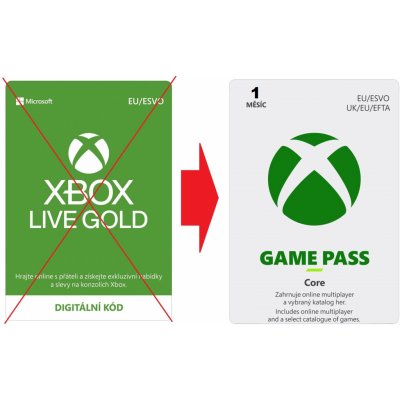 Microsoft Xbox Game Pass Core členství 1 měsíc – Zbozi.Blesk.cz