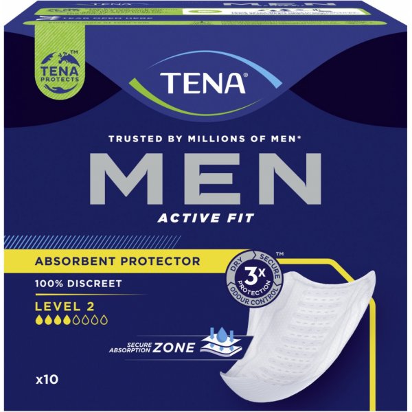 Přípravek na inkontinenci Tena Men Absorbent protector Level 2 10 ks