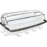 EXIT Zastřešení bazénu Pool 400 x 200 x 105 cm polyvinylchloridová (PVC) ocel bezbarvá – Zboží Dáma