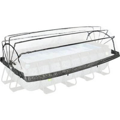 EXIT Zastřešení bazénu Pool 400 x 200 x 105 cm polyvinylchloridová (PVC) ocel bezbarvá – Zboží Dáma
