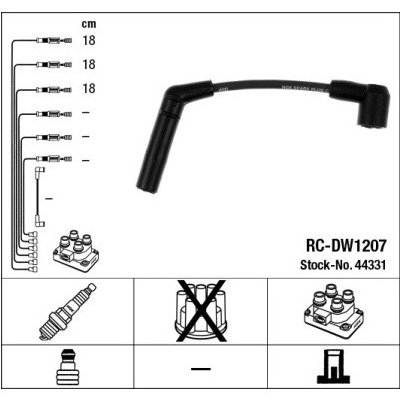 Sada kabelů pro zapalování NGK 44331 – Zboží Mobilmania