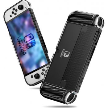 Pouzdro TECH-PROTECT TPUCARBON NINTENDO SWITCH OLED černé