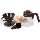 Hario V60-02 Pour Over Kit Plastic Brown