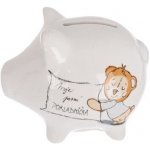 Pokladnička ker. První pokladnička bílá 10x8,5x9 cm – Sleviste.cz