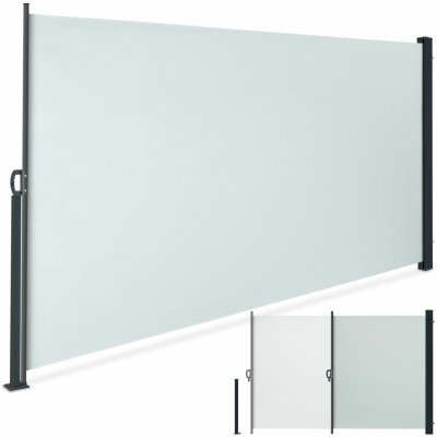 tectake 406588 výsuvná boční markýza s navíjecím mechanismem, neprůhledná - 300 x 160 cm,šedá – Zboží Mobilmania