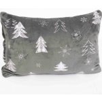 MKLuzkoviny.cz mikroplyš Exclusive Stromečky šedá 40 x 60 cm – Zboží Dáma