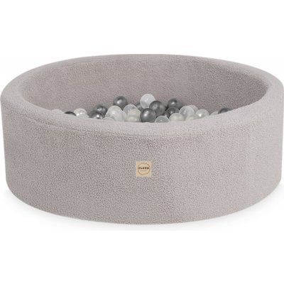 Plush Nest suchý bazén kulatý beránek šedý 90 x 30 cm + 200 míčků – Zboží Mobilmania