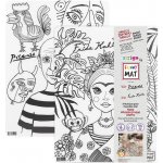 FUNNY MAT Funny Mat Podložka na kreslení Piccaso&Kahlo + pastelky zdarma 491029 – Hledejceny.cz