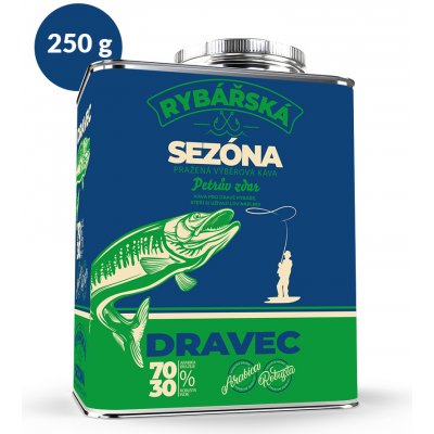 Fixi Coffee Rybářská Dravec káva pro rybáře jemně mletá stylový plechový kanystr 250 g – Hledejceny.cz