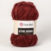 Příze YarnArt pletací příze ALPINE ANGORA 341 bordó, efektní, efektní, 150g/150m