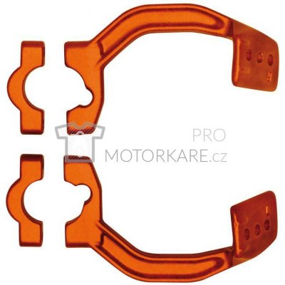 Kovový montážní kit na řídítka krytů páček FLX / VERTIGO / DUAL EVO, RTECH (oranžový, pár) – Sleviste.cz