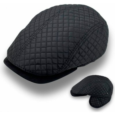 Krumlovanka Zimní černá nepromokavá pánská bekovka skryté klapky na uši zateplená Ho-058 – Zboží Dáma