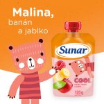 Sunar kapsička Cool ovoce Malina banán jablko 12m+ 120 g – Zboží Dáma