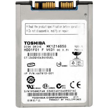 Toshiba 120GB micro SATA 1,8", MK1216GSG