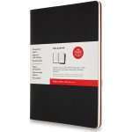 Moleskine Sešity Subject Cahier A4 linkovaný 2 ks černá vínová A4 – Zboží Mobilmania