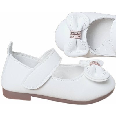 Baleríny s koženou profilovanou stélkou bílé – Zboží Dáma