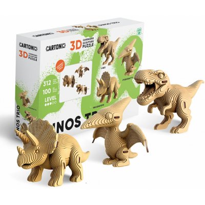 Cartonic 3D puzzle DINOS TRIO 3v1, 312 ks – Sleviste.cz