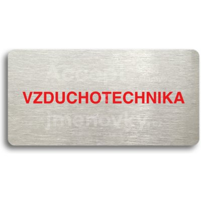 ACCEPT Piktogram VZDUCHOTECHNIKA - stříbrná tabulka - barevný tisk bez rámečku