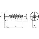 šroub 2.2x5 ZINEK půlkulatá hlava, do plastu TORX WN1452 [1 ks] – Hledejceny.cz